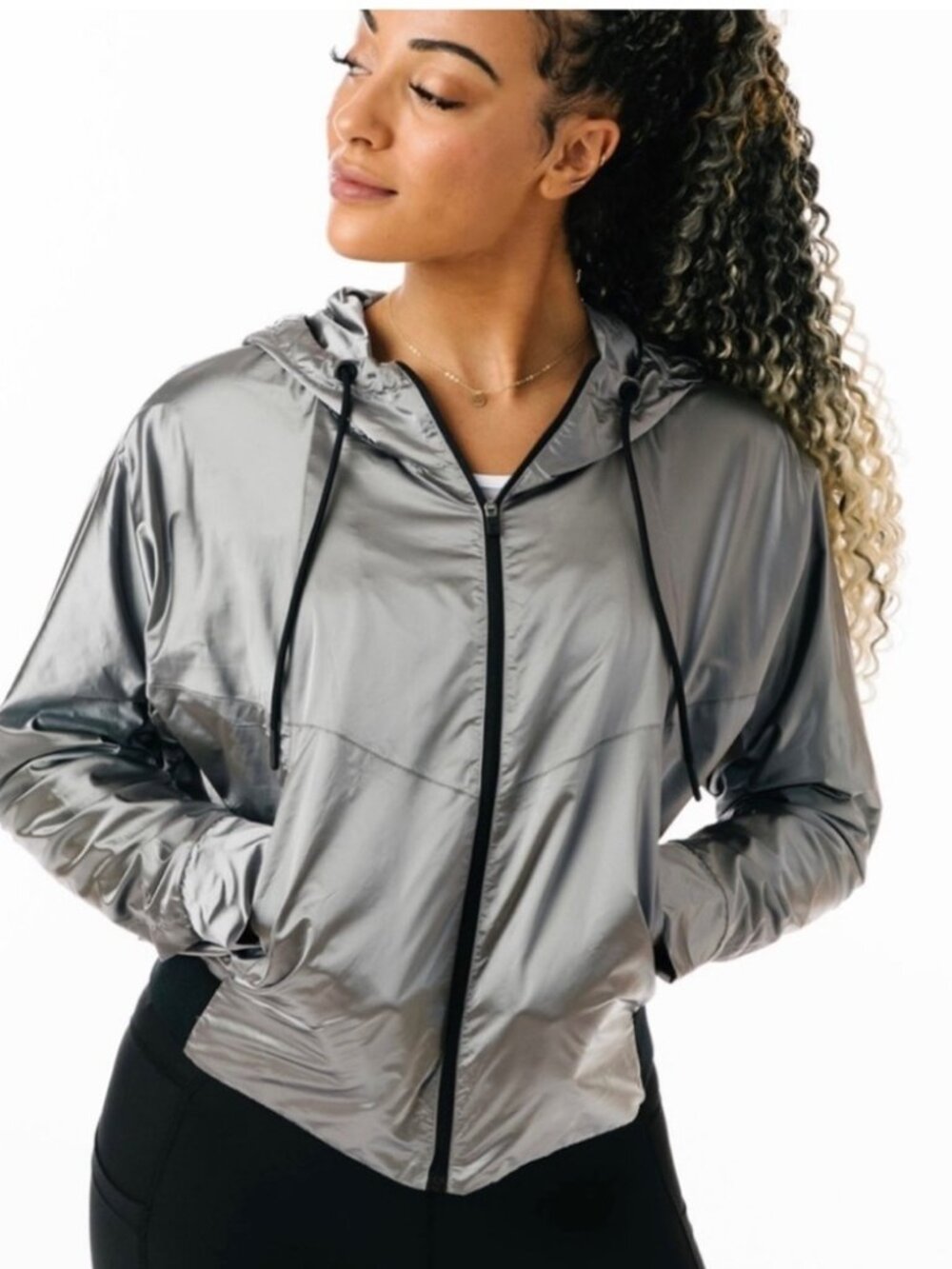 Zyia Active Silver Galaxy Jacket Size S